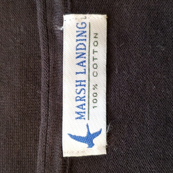 VINTAGE Marsh Landing Sleeveless Sweater size Large.  Black 100% cotton. - Picture 3 of 7